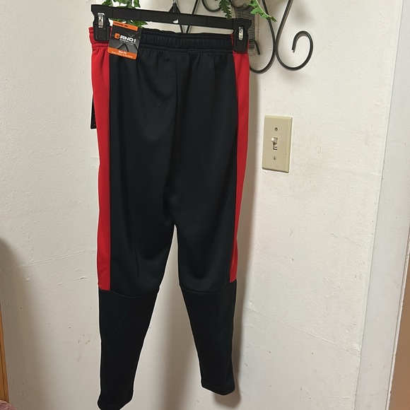 NWT AND 1 Boys Black & Red Jogging Set. Reversible Pullover Hoodie and Joggers. - Picture 8 of 9